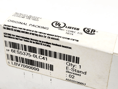 Siemens 6ES5375-0LC41 SIMATIC S5 Speichermodul 375 EEPROM 16 KByte packaging with original labels.