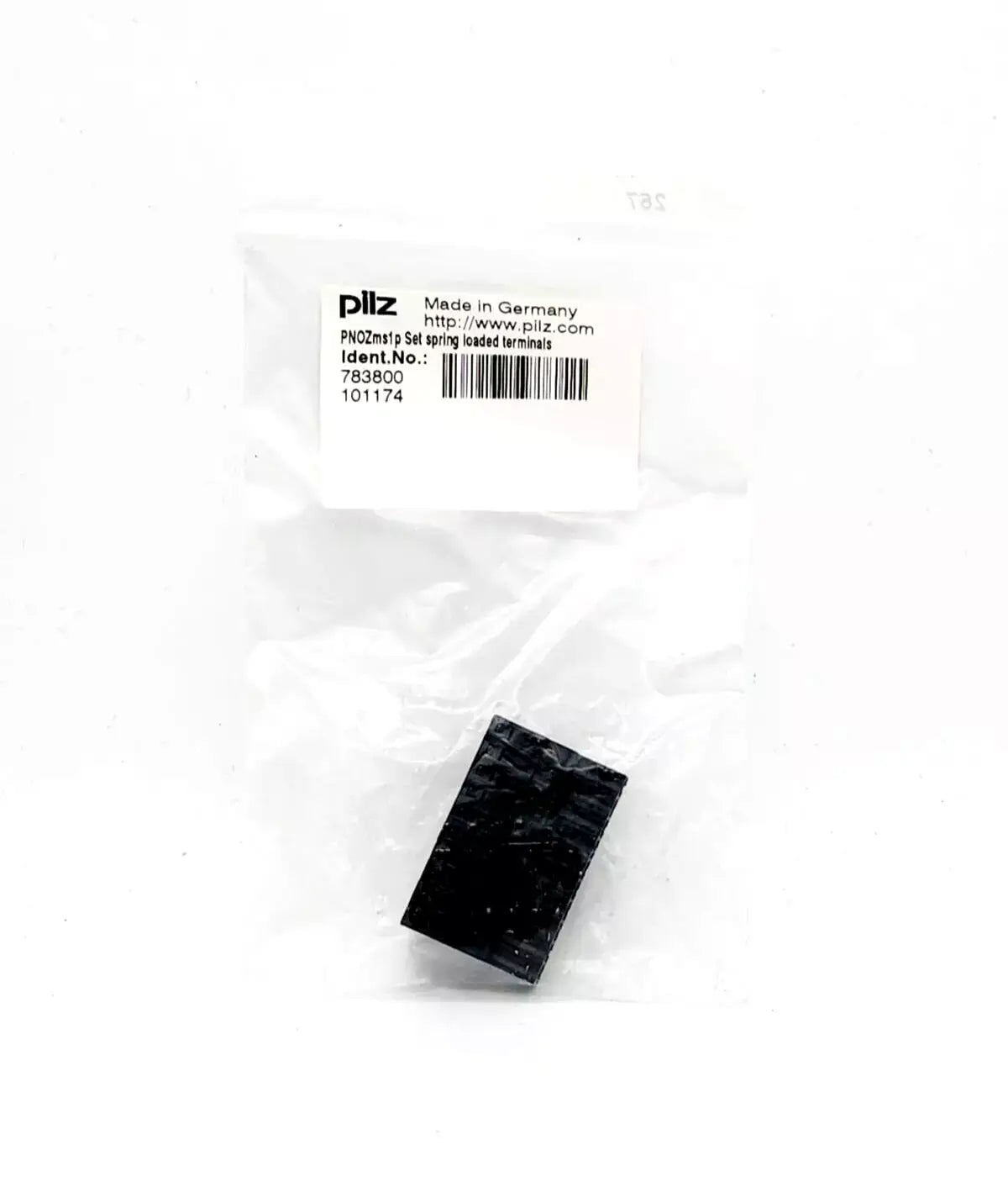 Pilz 783800 Spring Terminals Set, compatible with PNOZ ms1p/ms2p, in packaging.
