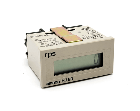Omron H7ER-BV LCD Digital Tachometer 1655, featuring subminiatur 48x24mm size and improved interference resistance.