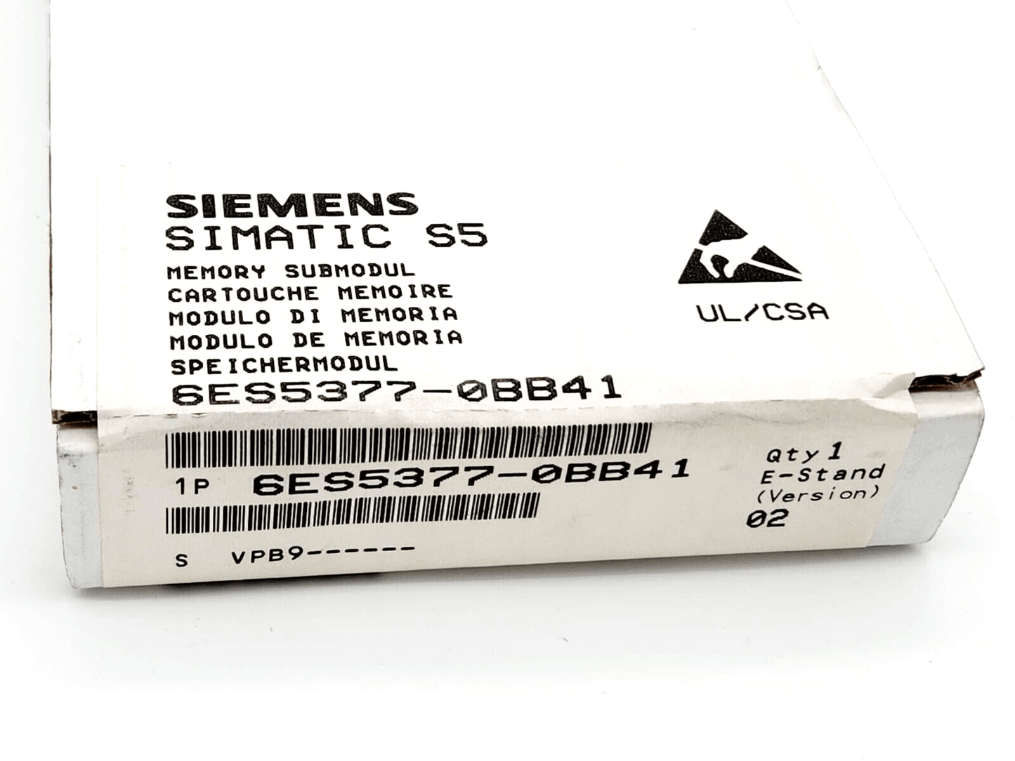 Sealed Siemens SIMATIC S5 Memory Submodul 6ES5377-0BB41 in original packaging