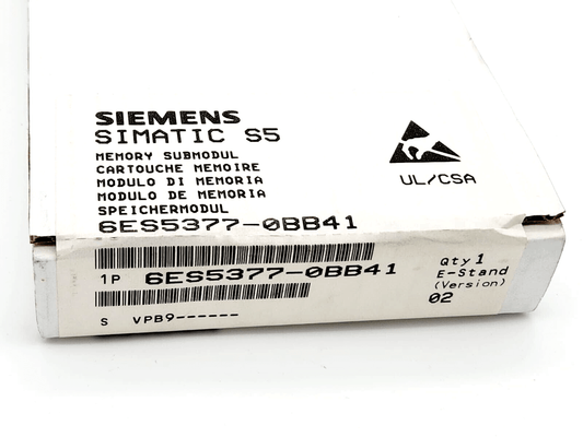 Sealed Siemens SIMATIC S5 Memory Submodul 6ES5377-0BB41 in original packaging