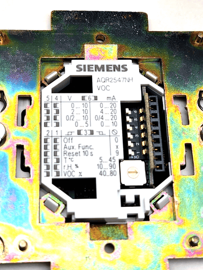 Siemens AQR2547NH basismodul with integrated VOC measurement for control systems, S55720-S149, interface detail.