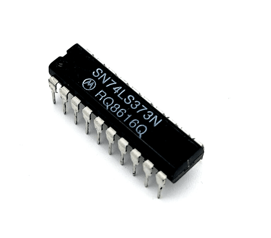 Motorola SN74LS373N Serie Flip-Flops DIP20 with part number RQ8616Q, shown at an angle on a white background.