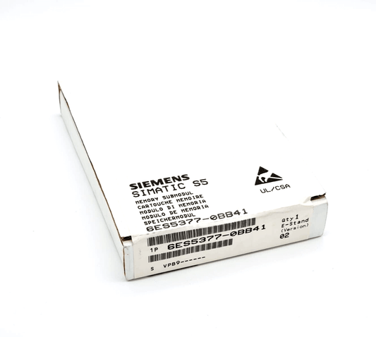 Sealed Siemens SIMATIC S5 Memory Submodul 6ES5377-0BB41 in packaging, 128KB RAM, new and unopened.