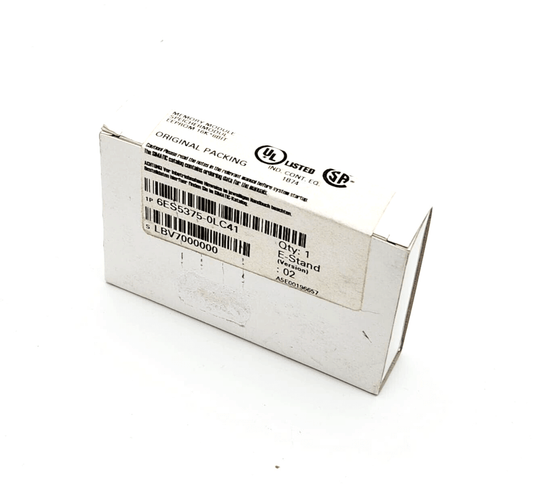 Sealed box of Siemens SIMATIC S5 Speichermodul 375 EEPROM, 16 KByte, model 6ES5375-0LC41, with original packing label visible.