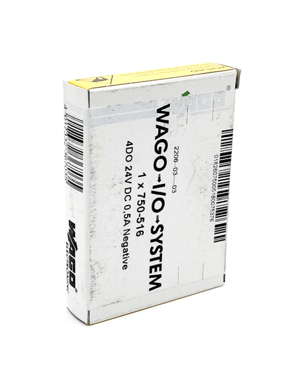 Wago 750-516 4-Channel Digital Output Module DC 24V, 0.5A, Negative Switching Packaging