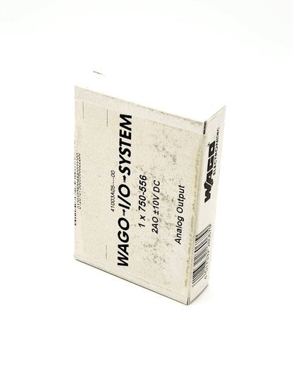 Wago 750-556, 2-channel analog output module, DC ±10 V, boxed product view