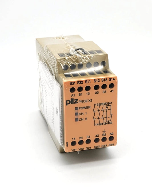 Pilz 774318 PNOZ X3 Sicherheitsschaltgerät 230VAC 24VDC 3n/o 1n/c 1so | sealed