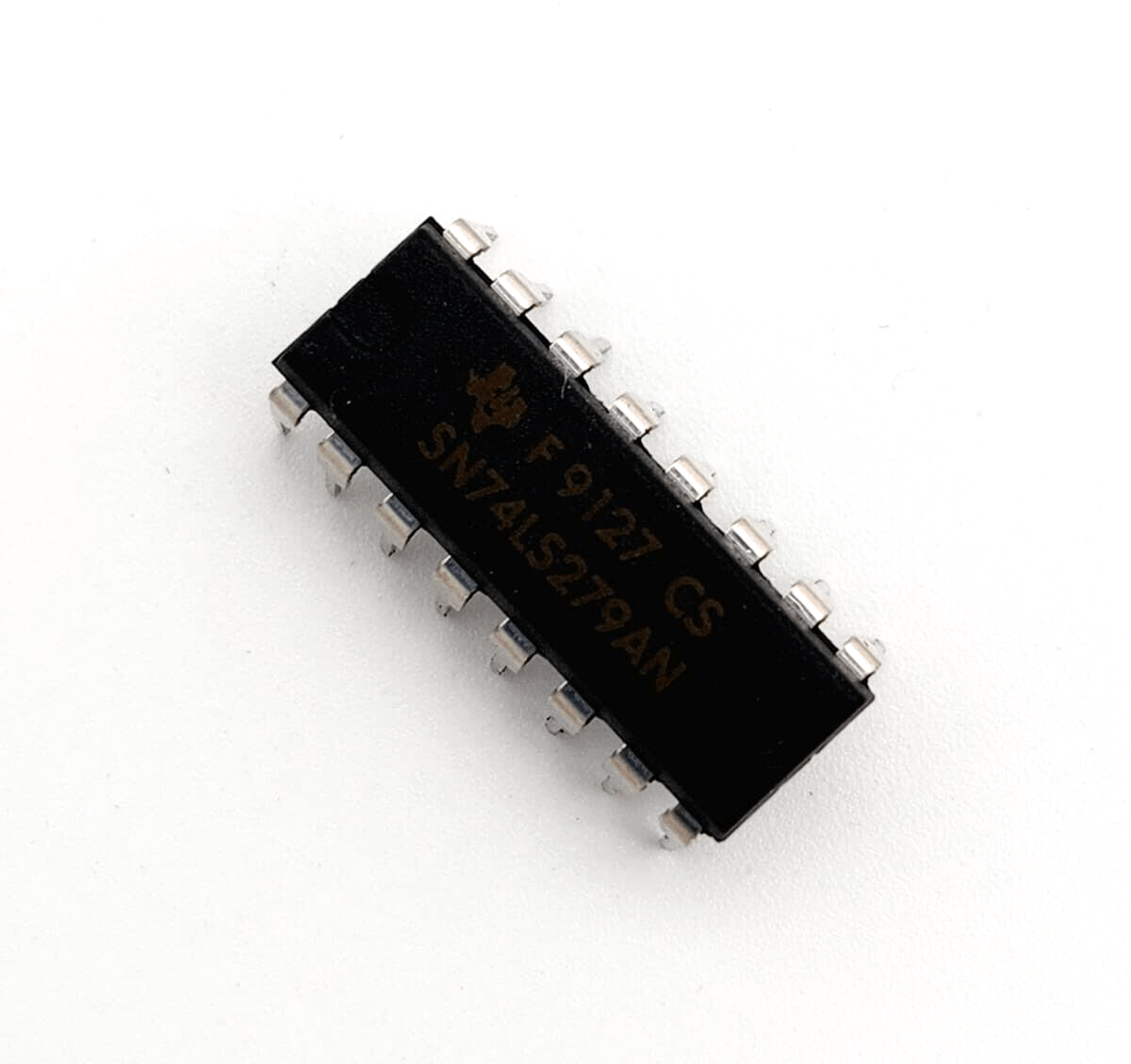 Texas Instrument SN74LS279AN Quad Latch SR Type 35MHz DIP-16 integrated circuit component, black packaging.