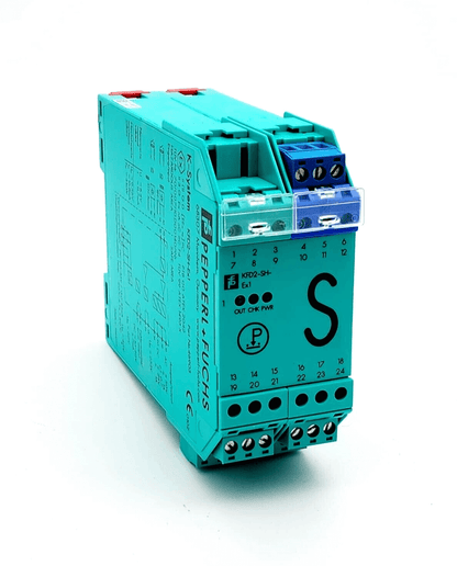 Pepperl+Fuchs KFD2-SH-EX1 Schaltverstärker 1-channel interface module, 24V DC, fault monitoring, suitable for SIL 3 applications.