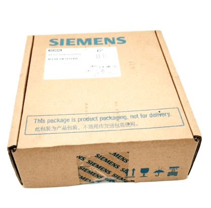 Sealed Siemens product packaging for SINAMICS S210 drive module, model 6SL3210-5HB10-4UF0, brown box with labeling.