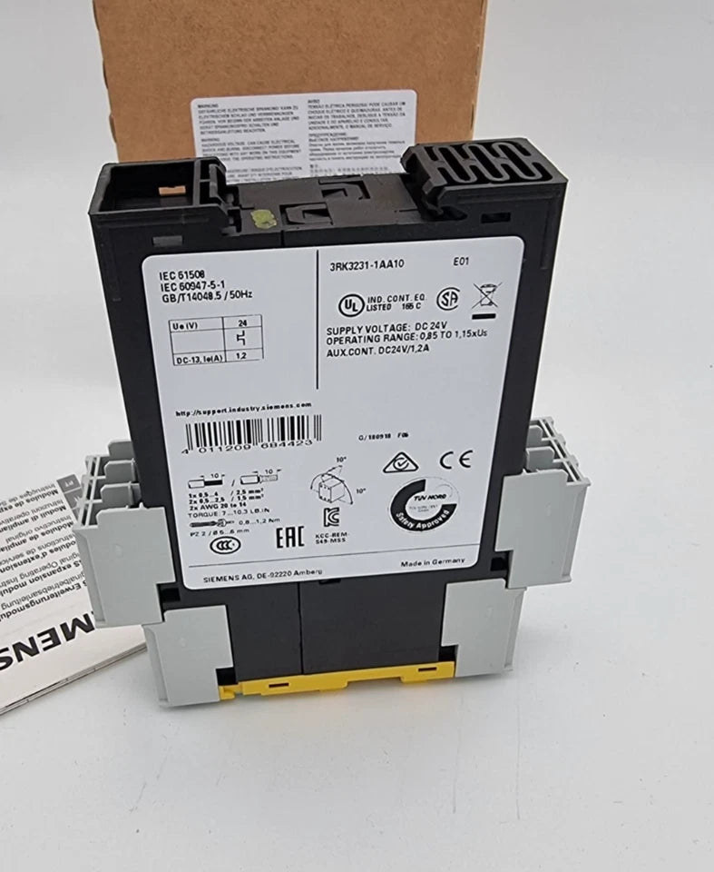 Siemens 3RK3231-1AA10 SIRIUS Erweiterungsmodul 2/4 F-DI 2 F-DO, neues Originalprodukt in Verpackung