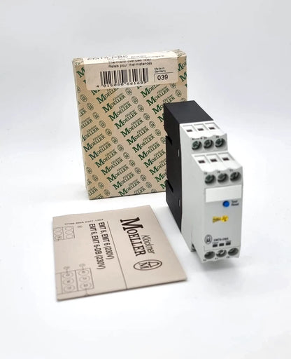 Moeller / Eaton EMT6-DBK Thermistor-Maschinenschutzgerät 24...240V AC/DC with packaging and instructions shown