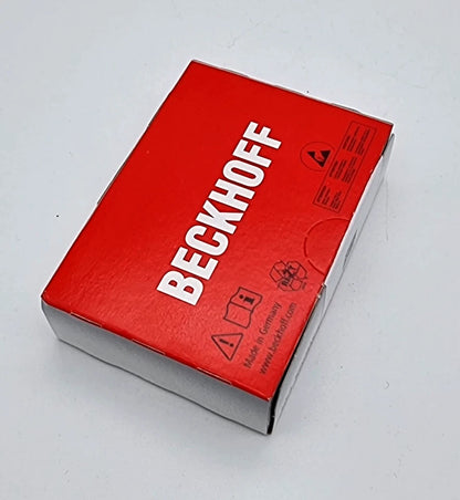 Packaging of Beckhoff EL5101 EtherCAT-Klemme 1-Kanal-Encoder-Interface inkremental | sealed, featuring bright red box design.