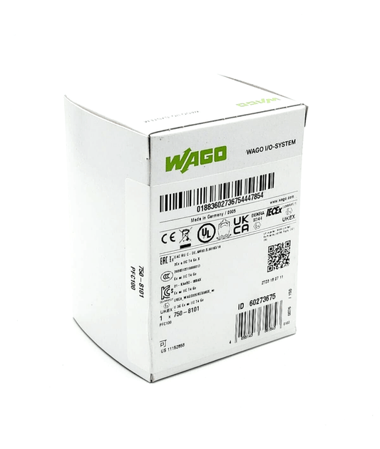 Sealed box of Wago 750-8101 PFC100 Controller with dual Ethernet ports