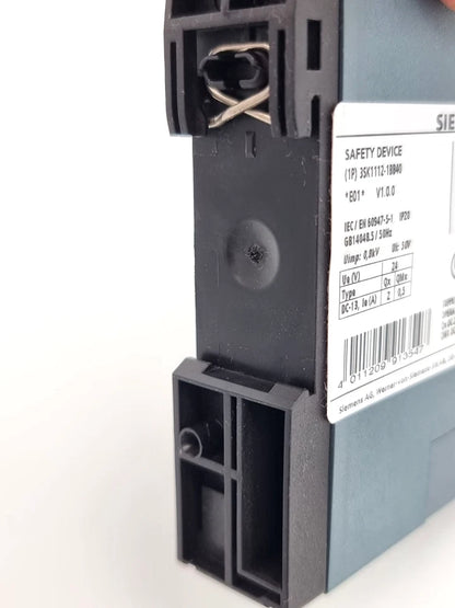 Siemens 3SK1112-1BB40 SIRIUS Sicherheitsschaltgerät Grundgerät Us = 24 V DC, neues Standardmodell mit Schraubanschluss