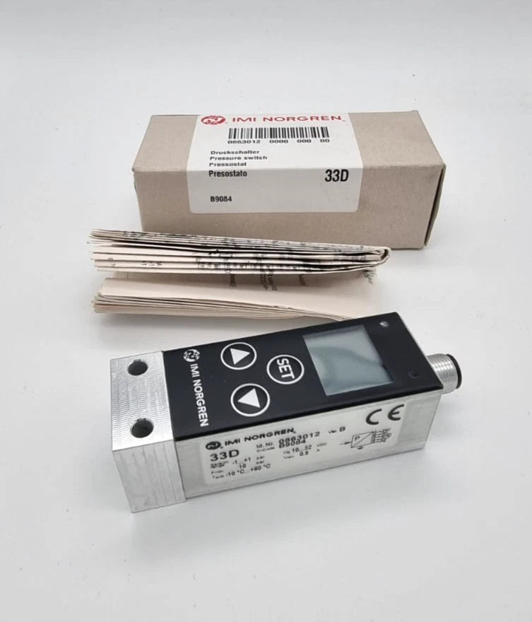 IMI Norgren 33D 0863012 Pneumatik-Druckschalter elektronisch betätigt 1 … 16 bar in Originalverpackung mit Anleitung