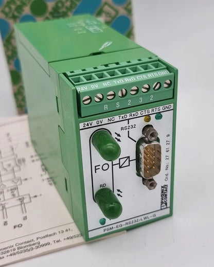 Phoenix Contact 2761279 Converter PSM-EG-RS232/LWL-G RS-232 to fiber optic converter in original packaging