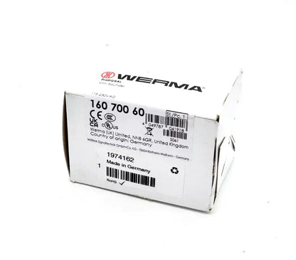 Werma 16070060 Mini Sounder box with product details and packaging labels visible.