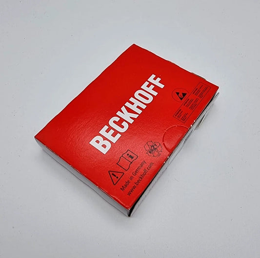 Beckhoff EL3122 EtherCAT-Klemme 2-Kanal-Analog-Eingang Strom | sealed in original packaging, red box with Beckhoff logo.