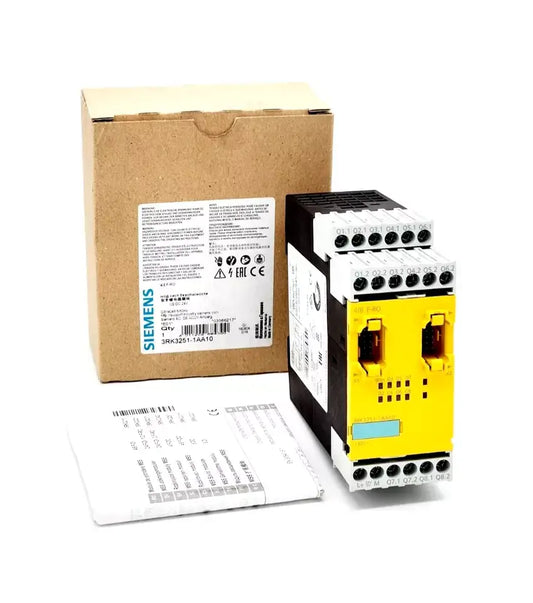 Siemens 3RK3251-1AA10 SIRIUS Erweiterungsmodul with packaging and manual, 24V DC, for Modular Safety System.