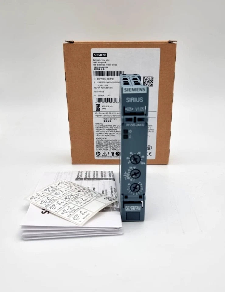 Siemens 3RP2505-2AW30 Zeitrelais Multifunktion 0,05 s...100 h AC/DC 12-240 V with packaging and manual