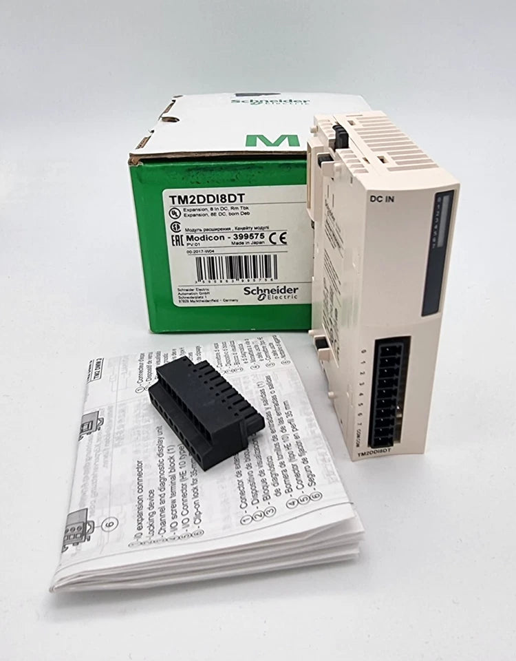 Schneider Electric TM2DDI8DT 8 Eingänge Digitales Eingangsmodul M238 mit Verpackung und Anleitung