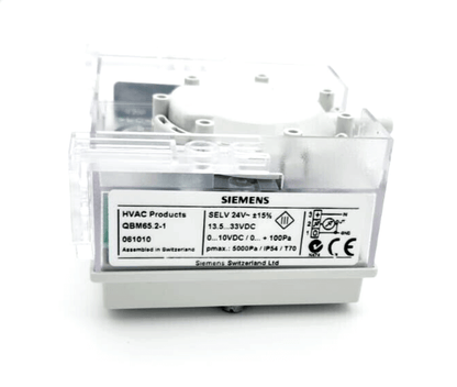 Siemens QBM65.2-1 Luftkanaldruckdifferenzfühler 0-100 Pa, HVAC sensor for accurate air pressure measurement, CE, UL, CSA approved