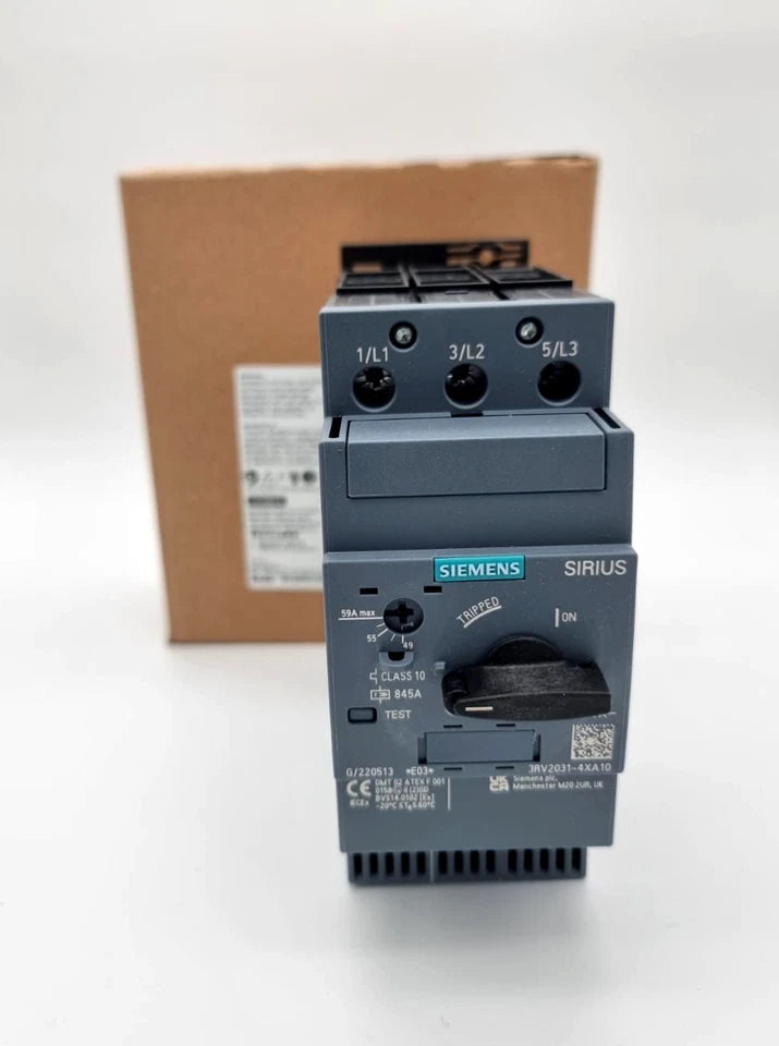 Siemens 3RV2031-4XA10 Leistungsschalter 59A, SIRIUS Serie, Baugröße S2, neu und originalverpackt, für Motorschutz
