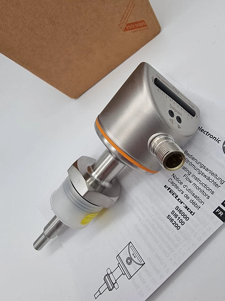 ifm SI6000 Strömungswächter SIS30ABBFPKG/US-100-IPF elektronische Stromsensor mit Originalverpackung und Anleitung