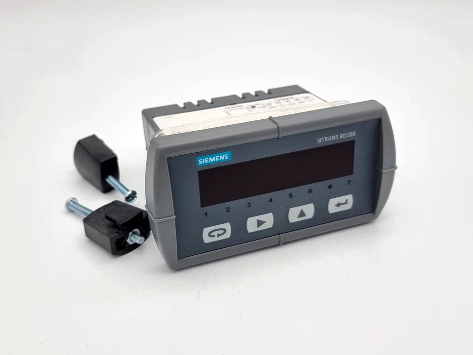 Siemens 7ML5740-1AA01-0A RD200 85-265 VAC Fernanzeige with mounting components.