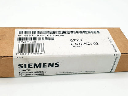 Sealed packaging of Siemens 6ES7193-4CC30-0AA0 SIMATIC DP Terminalmodul TM-P15C23-A1, model visible on label
