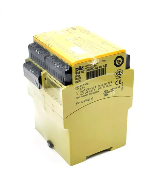 Pilz 777750 PNOZ X10.11P Safety Relay 24VDC 6n/o 4n/c with 6 LEDs, standalone design, automatic or monitored start
