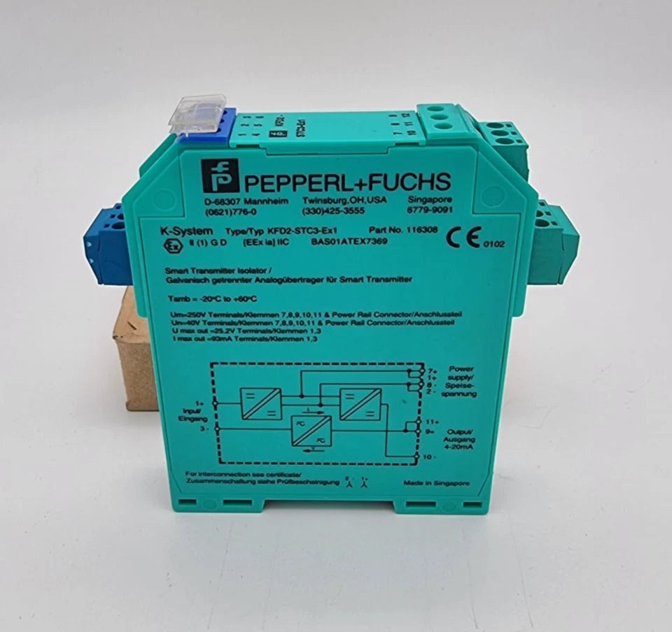 Pepperl+Fuchs 126986 KFD2-STC3-Ex1 SMART-Transmitterspeisegerät, Neu und Originalverpackt, Elektronisches Gerät, Ex-Interface