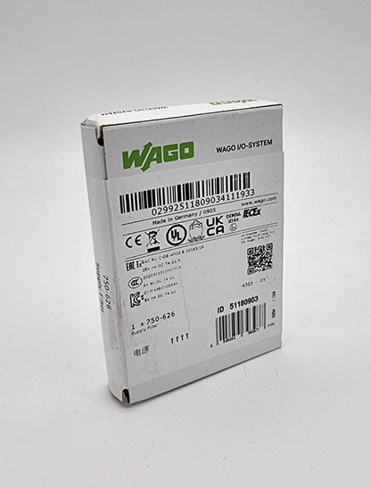 Wago 750-626 Netzteilfilter DC 24 V | sealed originalverpackte Box mit Etiketten und Barcode