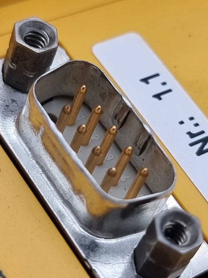 Close-up of connector pins on a Pilz 301131 PSS SB BRIDGE sicheres BRIDGE-Modul, showcasing detailed design and components.
