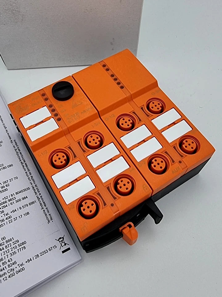 ifm AC5236 AS-Interface Modul ClassicLine ClassicLine 4DI-Y 4DO-Y Schnellmontage with orange ports and packaging box