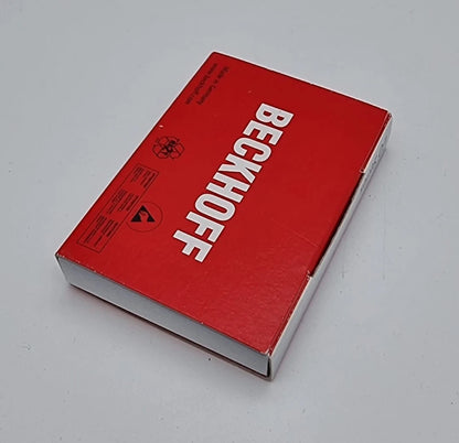 Beckhoff EL4022 EtherCAT-Klemme 2-Kanal-Analog-Ausgang Strom 4…20 mA in originalverpacktem Zustand, rote Boxansicht.