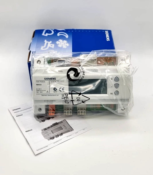 Siemens RWD32 Universalregler AC 230 V 2 Relais-Ausgänge, new, packaged with manual, ideal for room and process control.