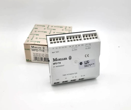 Moeller / Eaton MFD-T16 Transistor 24V DC E/A MFD new in box with technical specifications on display