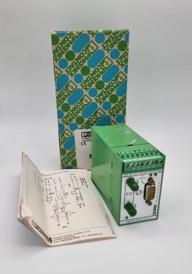 Phoenix Contact 2761279 Converter PSM-EG-RS232/LWL-G with packaging and manual.