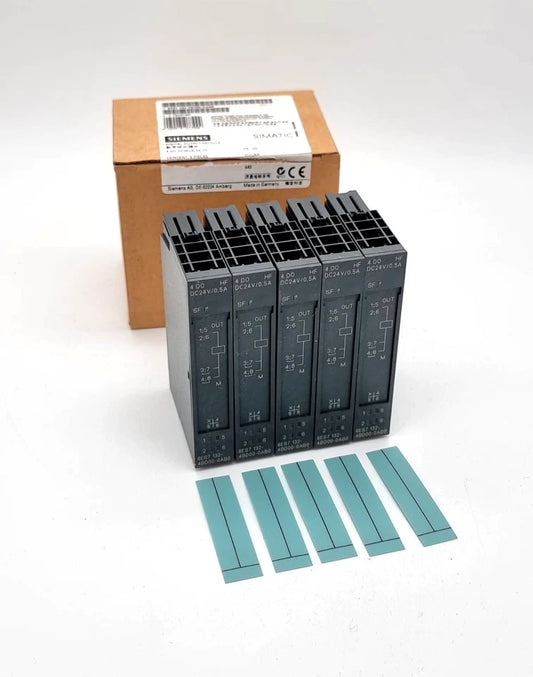 Siemens 6ES7132-4BD00-0AB0 ET200S Elektronikmodule 4DO DC24V 0,5A 5 Stück with packaging and components