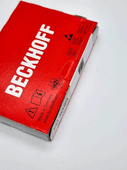 Packaging of Beckhoff KL3011 Busklemme 1-Kanal-Analog-Eingang Strom 0…20 mA | sealed, showing the red box with logos.