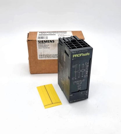 Siemens 6ES7138-4CF03-0AB0 ET200S Powermodul PM-E F PM DC24V in original packaging and PROFIsafe module visible
