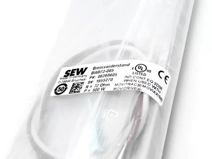 SEW Eurodrive 1955270 BW072-005 Bremswiderstand with 72 Ohm, 500W, UL and CE-certified, compatible with MOVITRAC® and MOVIAXIS®.