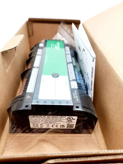 Honeywell CLMERL4N Room Controller MERLIN NX BACnet MS/TP 230VAC in packaging, supports Niagara 4 for HVAC, lighting control.