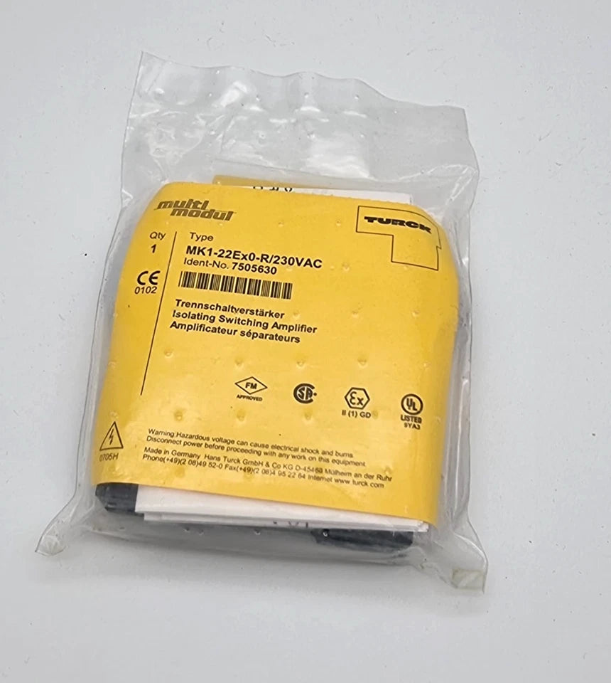 Turck 7505630 MK1-22Ex0-R/230VAC Trennschaltverstärker sealed in original packaging