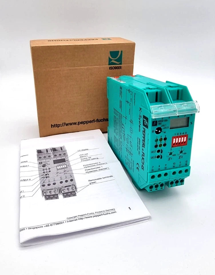 Pepperl+Fuchs 34761 KFD2-GS-1.EU Grenzwertschalter Signaltrennmodul mit Verpackung und Benutzerhandbuch