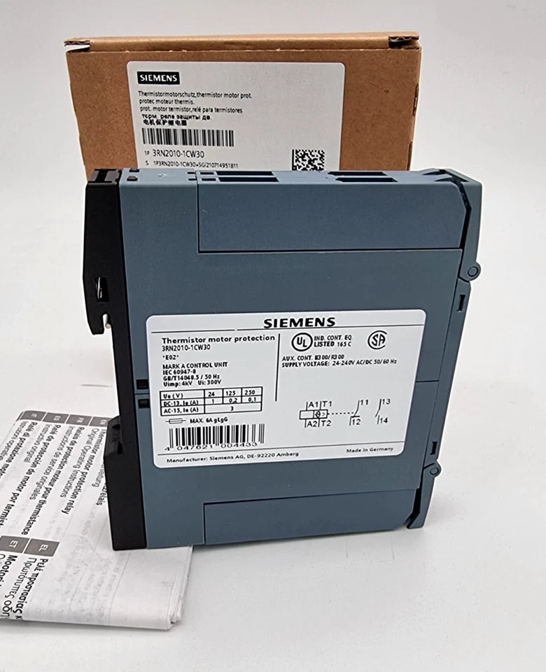 Siemens 3RN2010-1CW30 Thermistor-Motorschutzrelais Kompakt-Auswertegerät AC/DC, originalverpackt mit Dokumentation