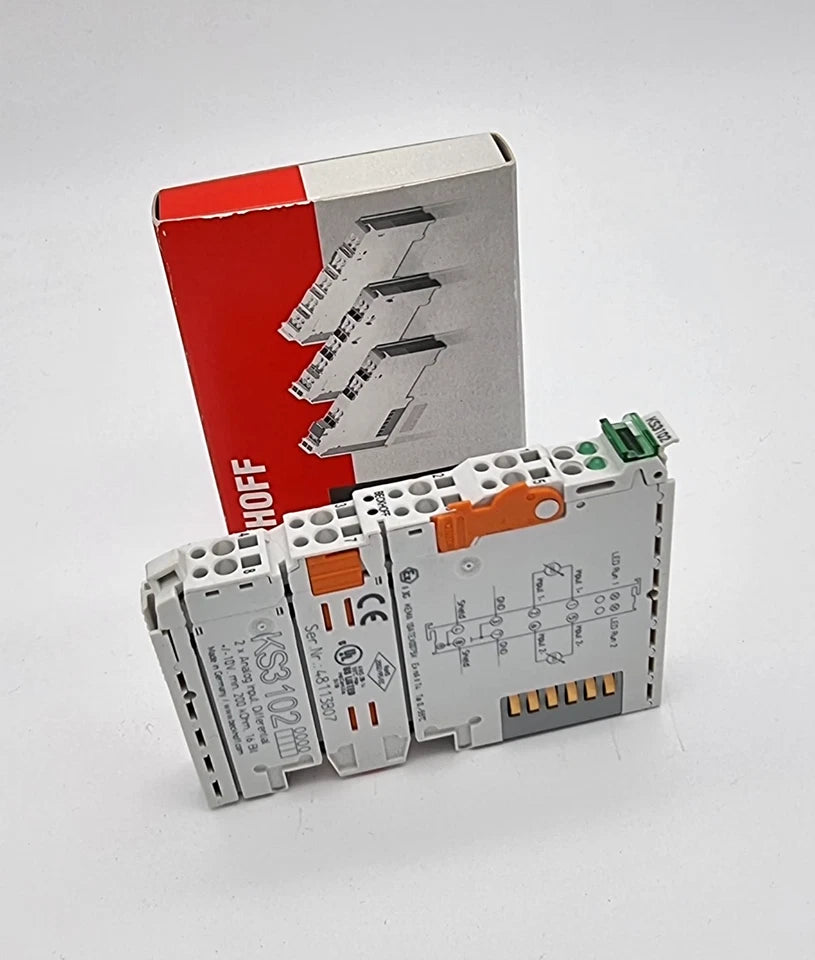 Beckhoff KS3102 Busklemme 2-Kanal-Analog-Eingang Spannung ±10 V 16 Bit, neue originalverpackte Klemme in Verpackung
